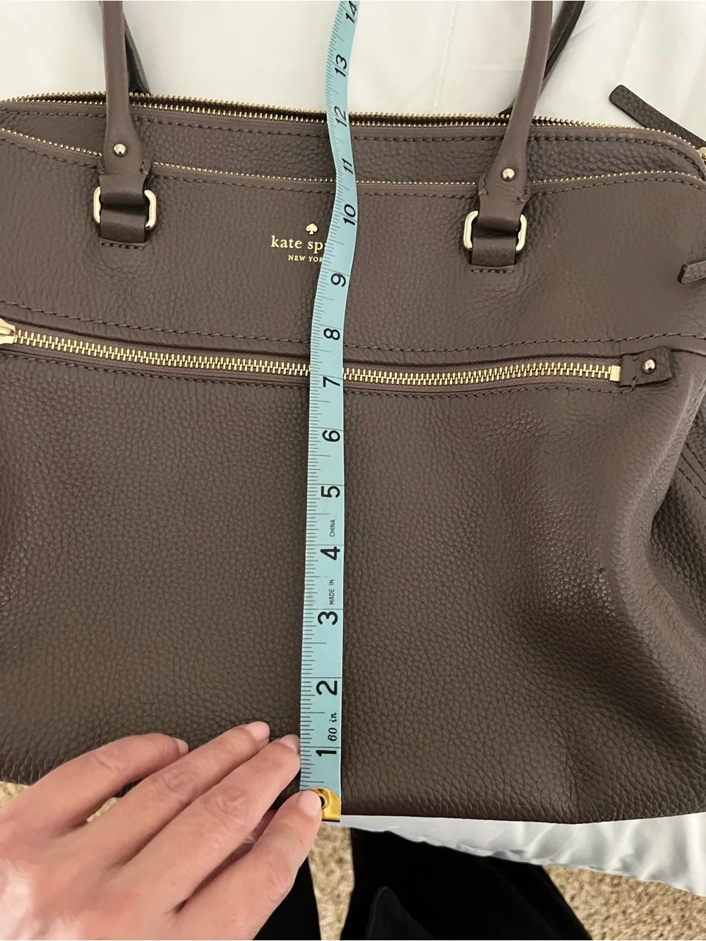 Kate Spade brown pebbled leather handbag